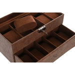 Box-Schmuckkästchen Home ESPRIT Braun Polyurethan Kristall Holz MDF 27,5 X 11 X 15,5 CM