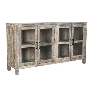 Anrichte Home ESPRIT Weiß Braun Recyceltes Holz 170 x 40 x 90 cm