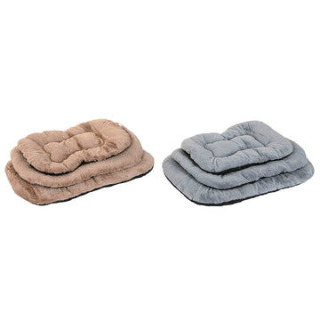 Haustierbettchen Home ESPRIT Braun Grau Camel Hellgrau Dunkelgrau 90 X 63 X 10 CM 2 Stück