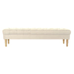Hocker Home ESPRIT Creme Polyester Holz
