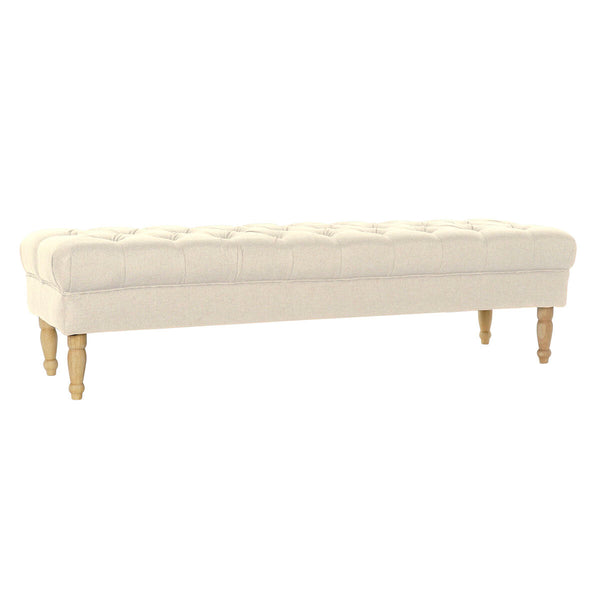 Hocker Home ESPRIT Creme Polyester Holz