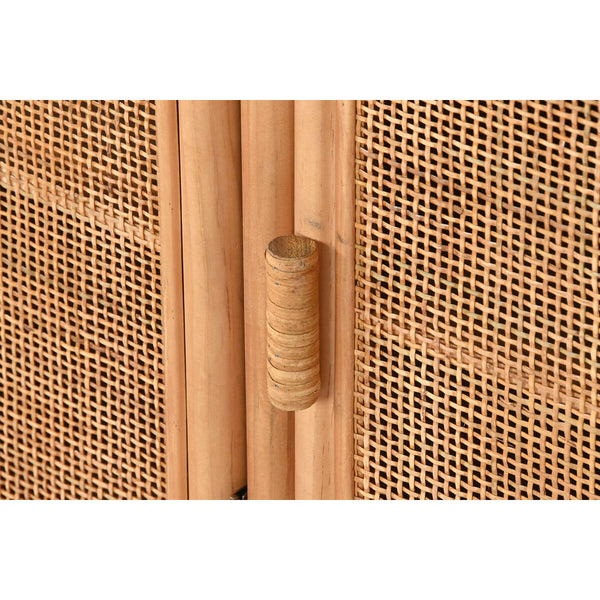 Anrichte Home ESPRIT Hellbraun Rattan Tanne 120 x 40 x 65 cm