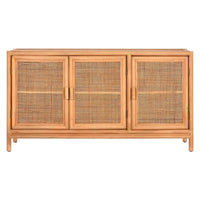 Anrichte Home ESPRIT Hellbraun Rattan Tanne 120 x 40 x 65 cm