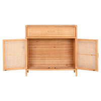 Anrichte Home ESPRIT Hellbraun Rattan Tanne 100 x 40 x 100 cm