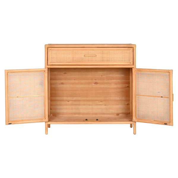 Anrichte Home ESPRIT Hellbraun Rattan Tanne 100 x 40 x 100 cm