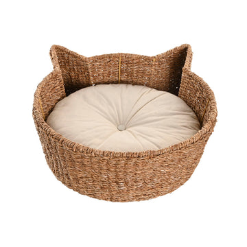 Haustierbettchen Home ESPRIT Weiß natürlich Naturfaser 55 X 45 X 18 CM