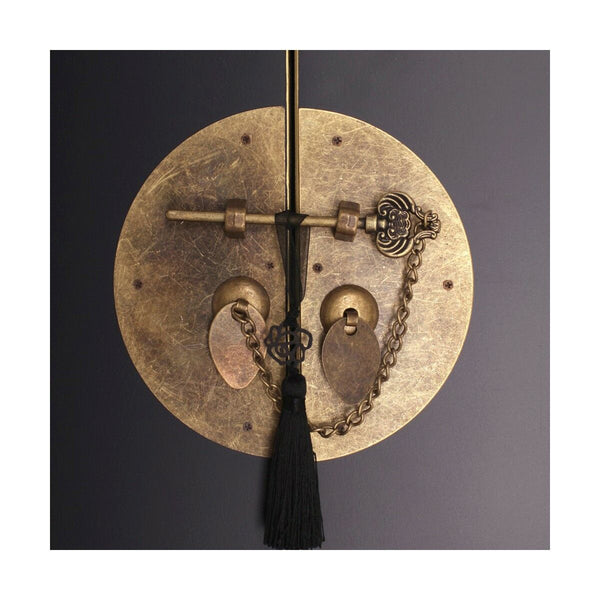 Anrichte ORIENTE Schwarz Gold Holz Eisen Holz MDF 63 x 33 x 131 cm