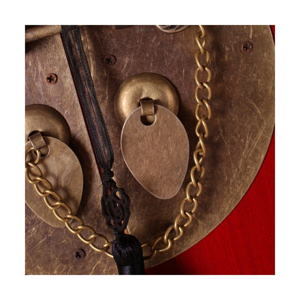 Anrichte ORIENTE Rot Gold Holz Eisen Holz MDF 63 x 33 x 131 cm