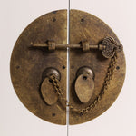 Anrichte ORIENTE Weiß Gold Holz Eisen Holz MDF 73 x 26 x 90 cm