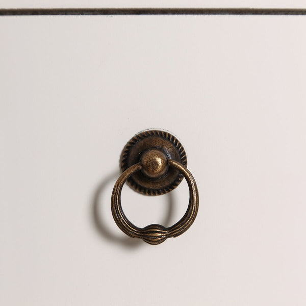 Anrichte ORIENTE Weiß Gold Holz Eisen Holz MDF 63 x 33 x 131 cm