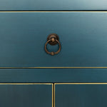 Anrichte ORIENTE Blau Gold Eisen Holz MDF 73 x 26 x 90 cm