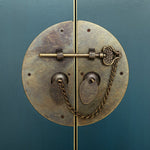 Anrichte ORIENTE Blau Gold Eisen Holz MDF 63 x 33 x 131 cm