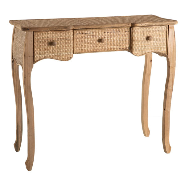 Anrichte RATÁN natürlich Rattan Tannenholz Holz MDF 91 x 36 x 80 cm