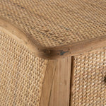 Anrichte RATÁN natürlich Rattan Tannenholz Holz MDF 91 x 36 x 80 cm