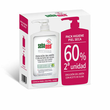 Duschgel ohne Seife Sebamed Emulsión Sin Jabón 750 ml Trockene Haut Olivenöl 2 Stück