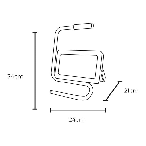 Flutlicht EDM 70416 Black Series Schwarz F 50 W (6400 K) (6500K)