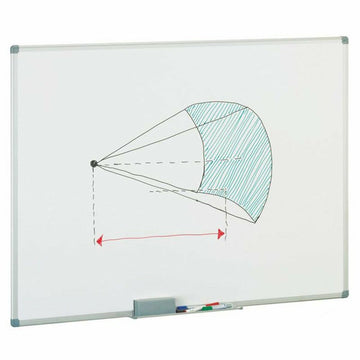 Magnettafel Faibo Melamine 100 x 150 cm Weiß Aluminium