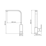 Mischbatterie EDM 01194 Getaria Silberfarben Edelstahl Messing Zink 5,2 x 20,05 x 33,8 cm