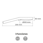 Duschkopf EDM 01330 ABS Verchromt rund 10,3 x 3 x 23,5 cm