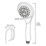 Duschkopf EDM 01344 ABS Moderne Verchromt 12 x 5,2 x 27,2 cm Bunt