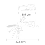 Multifunktionsmesser EDM 08556 Kilimanjaro Schwarz Karabinerhaken