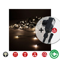 LED-Lichtvorhang EDM 71483 Icicle Easy-Connect 100 W 0,72 W Warmes licht Warmes Weiß 200 x 50 cm Weiß