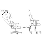 Gaming-Stuhl EDM 75194 Weiß Schwarz