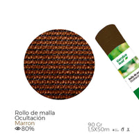 Abdecknetz EDM 75803 1,5 x 50 m Braun 80 % Polypropylen