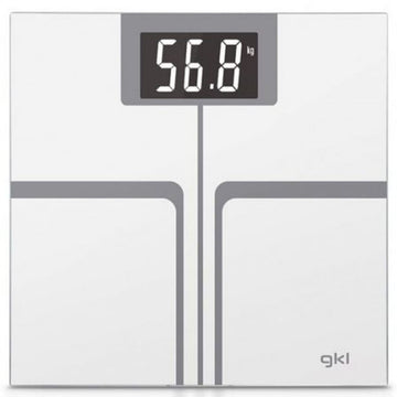 Digitale Personenwaage GKL FITMAX WHITE 200 kg Weiß Polyester
