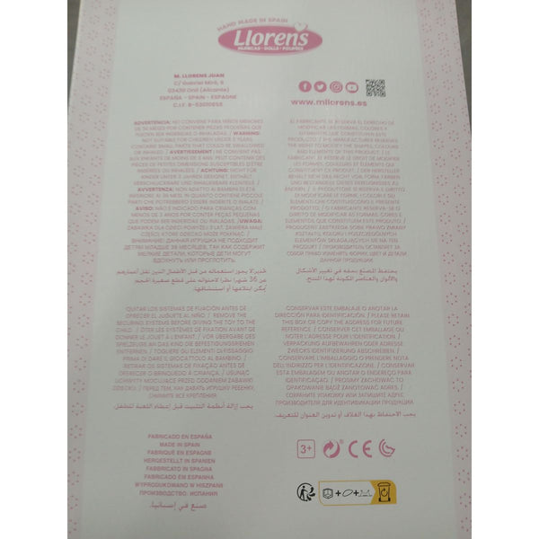 Babypuppe Llorens Mimi Rosa 40 cm Babytragetasche