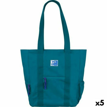 Handtasche Oxford B-TRENDY AQUA Blau 34 x 31 x 12 cm (5 Stück)