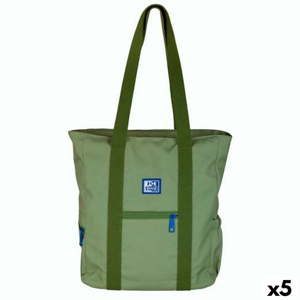 Handtasche Oxford B-TRENDY SAFARI grün 34 x 31 x 12 cm (5 Stück)
