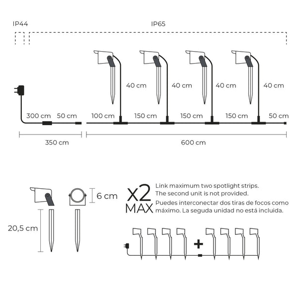 LED-Strahler KSIX SmartLED Schwarz (3000K)