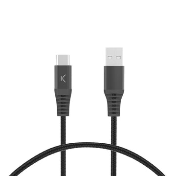 USB A zu USB-C-Kabel KSIX Schwarz 1 m