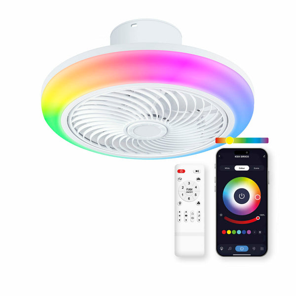 Deckenventilator mit Lampe KSIX (Restauriert D)
