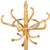 Hattestativ Alexandra House Living Honig 53 x 186 cm