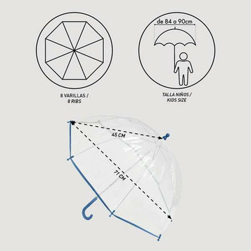 Bubble Regenschirm Minnie Mouse 2400-0512 Rot 100 % POE 45 cm