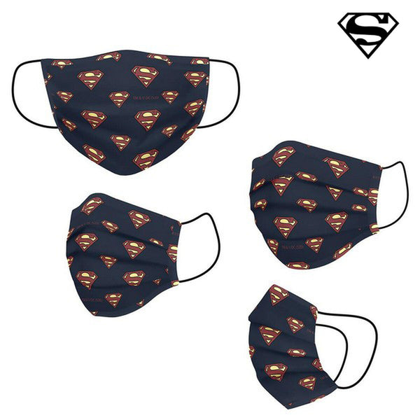 Wiederverwendbare Stoff-Hygienemaske Superman Blue Für Kinder