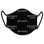 Wiederverwendbare Stoff-Hygienemaske Friends black