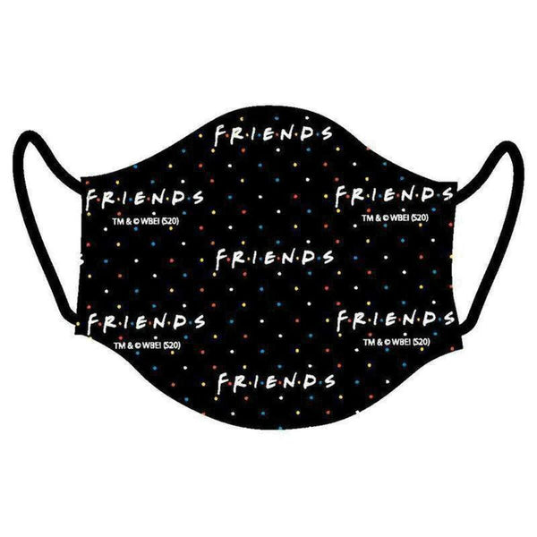 Wiederverwendbare Stoff-Hygienemaske Friends black