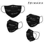 Wiederverwendbare Stoff-Hygienemaske Friends black