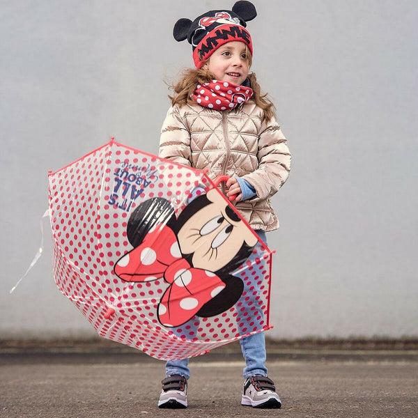Regenschirm Minnie Mouse Rot 100 % POE (Ø 71 cm)