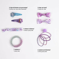Haarschmuck Frozen Lila (8 Stücke)