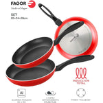 Pfannen-Set Fagor Aluminium Bakelit