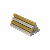 Schmelzklebebalken Salki 430206 Silberfarben Gold Glitzernd Dekoration Ø 12 x 95 mm 125 g (12 Stück)