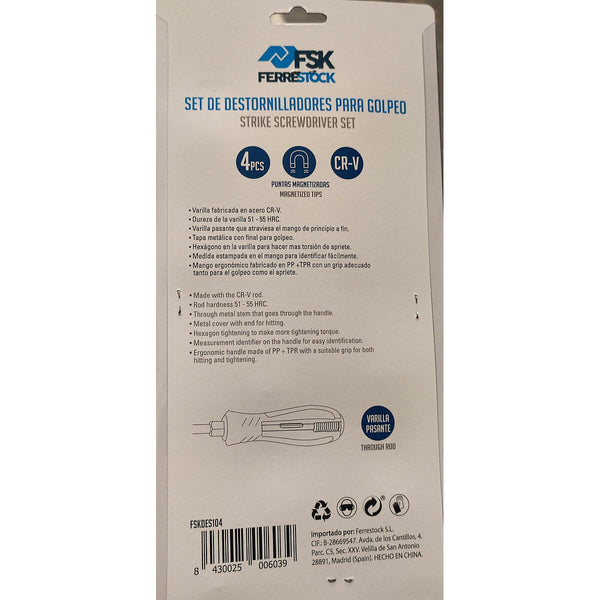 Schraubendreher-Set Ferrestock 4 Stücke