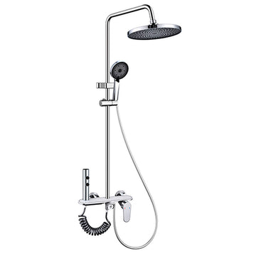 Dusche Säule Fontastock Silberfarben Edelstahl ABS Kunststoff Mischbatterie Verchromt