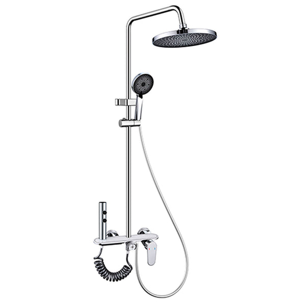 Dusche Säule Fontastock Silberfarben Edelstahl ABS Kunststoff Mischbatterie Verchromt