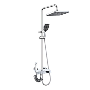 Dusche Säule Fontastock Silberfarben Edelstahl ABS Kunststoff Verchromt