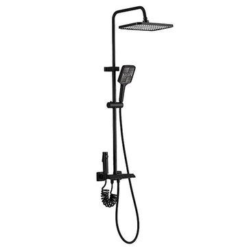 Dusche Säule Fontastock Schwarz Edelstahl ABS Kunststoff